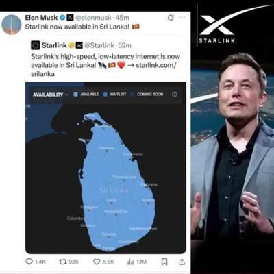 Starlink දැන් ලංකාවේ - මස්ක් ගෙන් සහතිකයක්