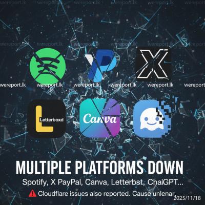 Cloudflare බිඳවැටේ : ලොව පුරා වෙබ් අඩවි විශාල ප්‍රමාණයක් අක්‍රියයි
